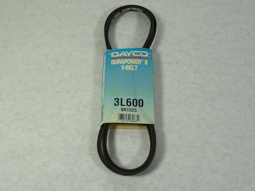Dayco 3L600 DuraPower II V-Belt 60"L 3/8"W 7/32"Thick NEW