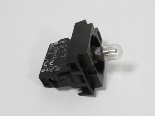 ABB KCBH-003 Lamp Block and Holder C/W Bulb 230V Supply 130V Bulb 2W USED