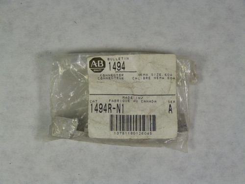 Allen-Bradley 1494-R-N1 Lug Connectors Size 60 14-4AWG 3-Pk NWB