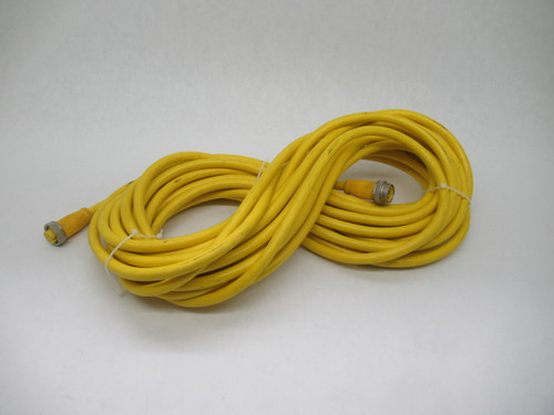 Balluff BCC07YW Double-Ended Cordset 4-Pole Male/Female 7/8" Straight 15m USED