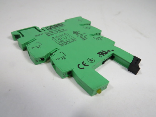 Phoenix Contact PLC-BSC-24UC/21 Relay Socket 24V Black Latch USED