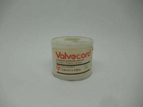 Thomson Gordon Valvecord Valve Packing Seal 5.6mm x 4.6m *Cut* USED