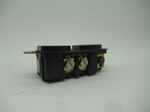 Hubbell 5262 Straight Blade Brown Receptacle 15A 125V 2P 3W CUT TAB USED