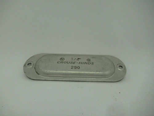 Crouse-Hinds 290 Mark 9 Conduit Cover 3/4" MISSING HARDWARE USED