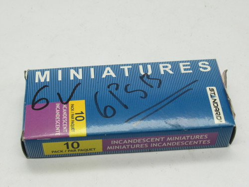 Standard 50262 Incandescent Bulb 6V 0.14A 6PSB T2/CL/TS5/STD 10 Pack NEW