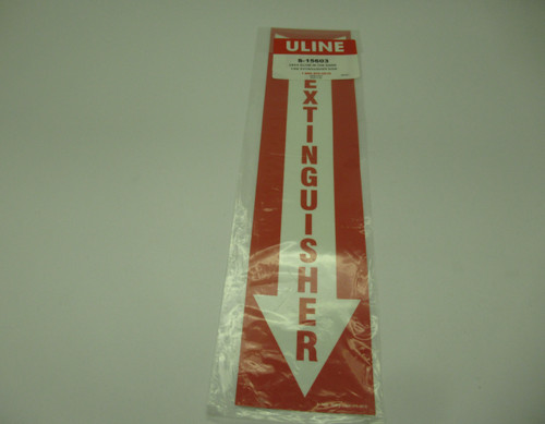 Uline S-15603 18X4" Glow In The Dark Fire Extinguisher Sign NEW