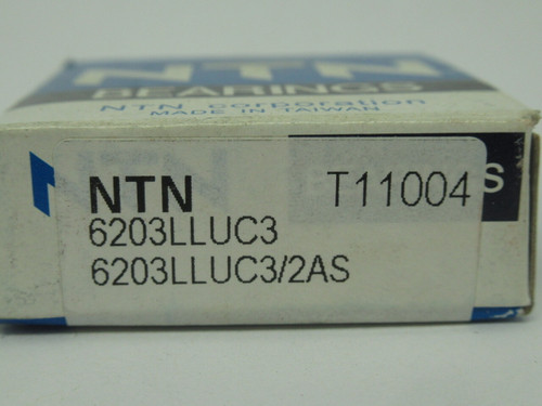 NTN 6203LLUC3 Deep Groove Ball Bearing 17mmID 40mmOD 12mmW NEW