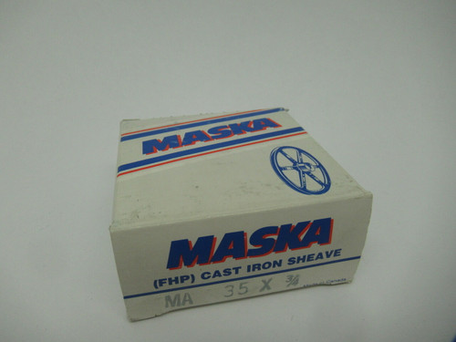 Maska MA35X3/4 Fixed Bore Sheave 3/4" Bore Cast Iron NEW
