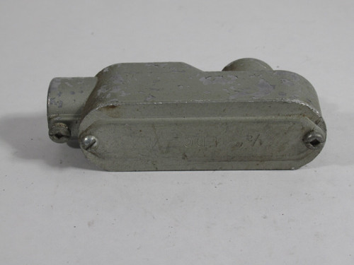 EDC LB-1/2 Unthreaded Conduit Body 1/2" LB w/ Cover SHELF WEAR USED
