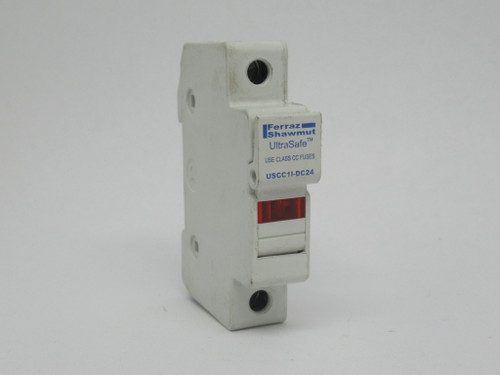 Ferraz Shawmut USCC1I-DC24 Fuse Holder 30A 24VDC 1-Pole 14-6AWG 2-10mm2 USED