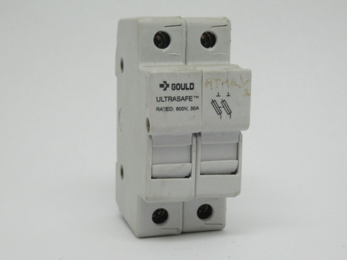 Gould USM2 Fuse Block 30A 600V 2-Pole USED