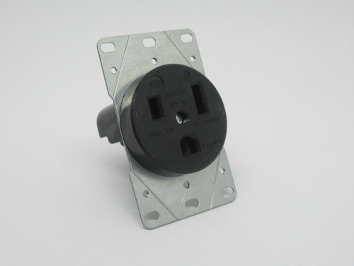 Cooper 1254 Straight Blade Flush Receptacle 50A 250V 3W 2P 6-50R USED