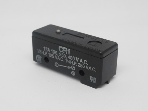 Burgess CR1 Snap Action Limit Switch 15A 125-250-480VAC 1/8HP USED