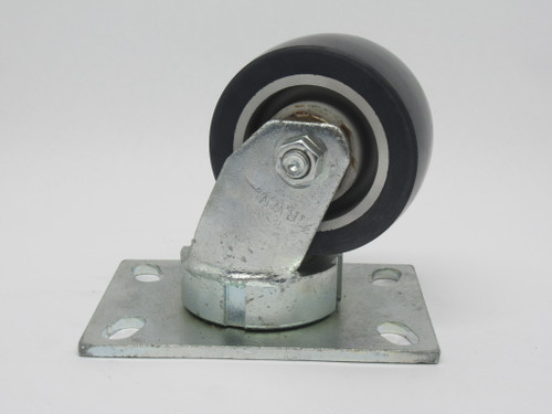 RWM Polyurethane Caster Wheel 4" D 2" W 1-3/16" Bearing w/ Mount USED