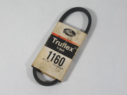 Gates 1160 Truflex V-Belt 16" L x 0.375" W x 0.22" T NEW