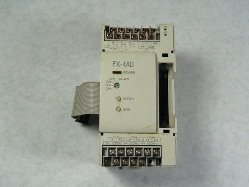 Mitsubishi FX-4AD Analog Input Module 4PT 12Bit 24VDC USED