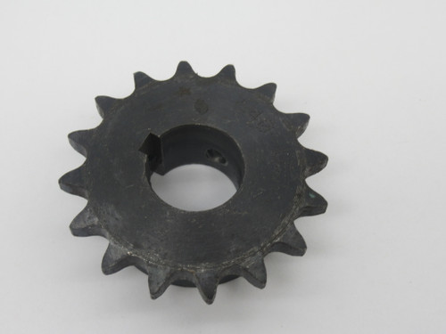 Generic 40-16 Roller Chain Sprocket 1" Bore 16 Teeth 40 Chain 1/2" Pitch USED
