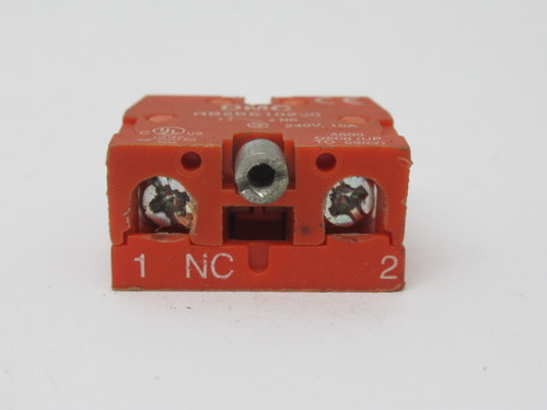 DMC RB2BE10200 Push Button Contact Block 1NC 240V 10A USED