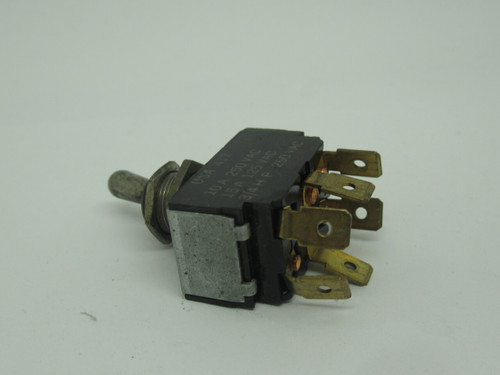 Generic 7500K14 Two Pole Toggle Switch 15A 125VAC 3/4HP 250VAC USED
