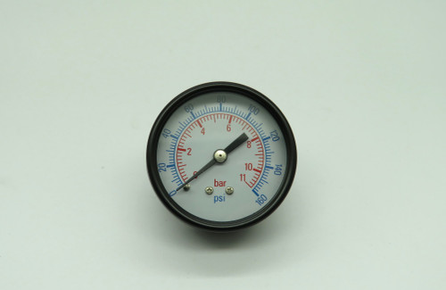 Clippard PG-20-160Q Pressure Gauge 0-160psi 2" D 1/4"NPT Center Back NEW
