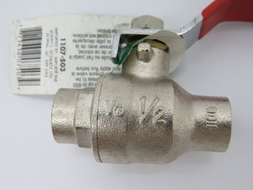 Aqua Dynamic 1107-503 1/2" Ball Valve 600PSI Brass Female NOP