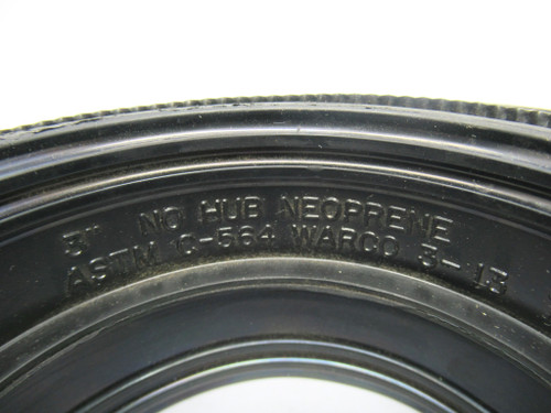 Ideal B602-3 Flexible 3" Coupling W/ Generic Seal *Damaged Seal* USED