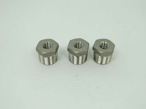 Generic 4464K268 Threaded 3/4" Male x 1/4" Female Bushing Adapter Lot of 3 NOP