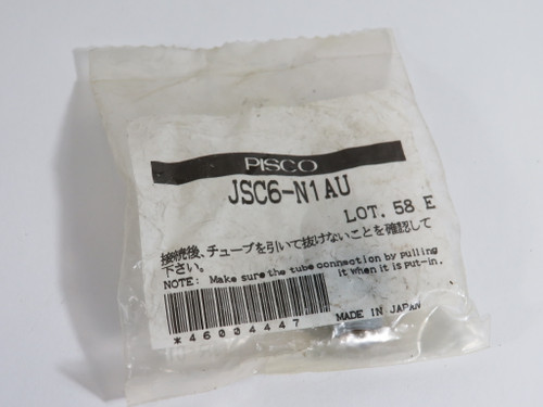 Pisco JSC6-N1AU Plastic Flow Control 6mm Tube X 1/8" NPT Male NWB