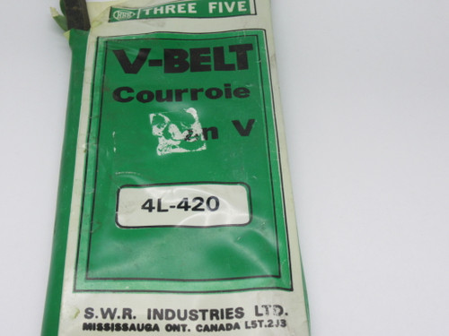 Three Five 4L-420 V-Belt 0.5"W 0.31"H 40" Inside Length NEW