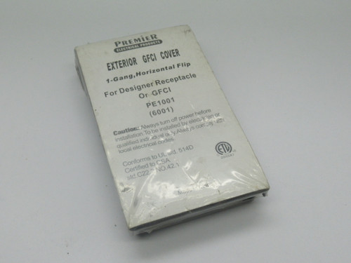Premier PE1001 Exterior GFCI Cover 1-Gang Horizontal Flip NOP