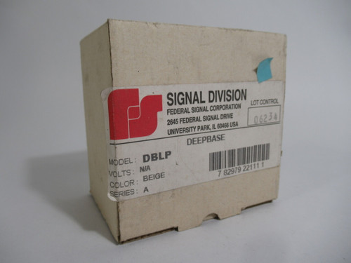 Federal Signal DBLP Deep Base Beige 1.88"D x 3.63"W ! NEW !