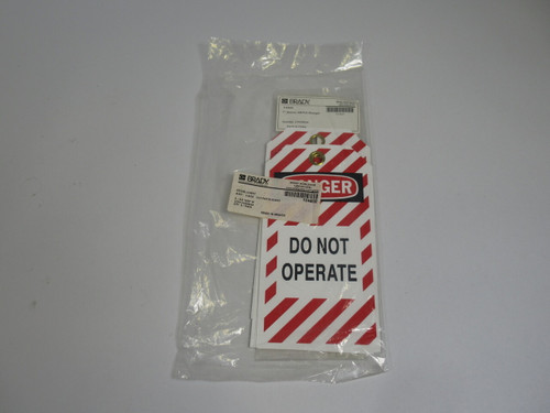 Brady Y244632 Lockout Tags C/W 7" Cable Ties 5-Pack S38655 ! NWB !
