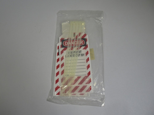 Brady Y244632 Lockout Tags C/W 7" Cable Ties 5-Pack S38655 ! NWB !
