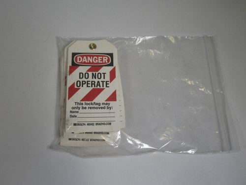 Brady 65452 Cardstock Lockout Tags 22-Pack Y88505 ! NOP !