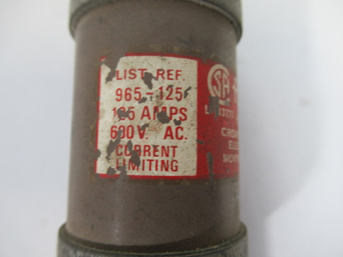 Aeroflex 965-125 Bolt On Fuse 125Amp 600V USED