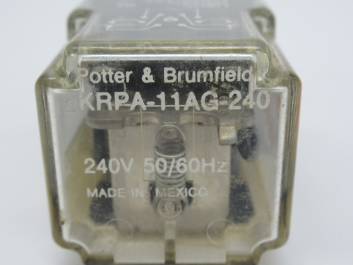Potter & Brumfield KRPA-11AG-240 Plug-In Relay 240V 10A 8-Pin USED