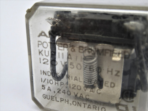 AMF/Potter & Brumfield KUP11A11-120 Plug-In Relay 120V 5A 8-Blade USED