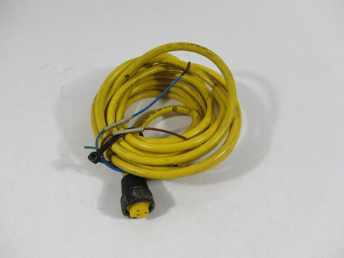 Turck RK-30-6M Straight Female Connector 3/18AWG 300V 3 Pin *Cut to 4.9m* USED