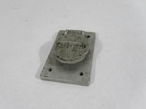 Appleton FS10G Heavy Duty Weatherproof Receptacle Cover Hole SHELF WEAR USED