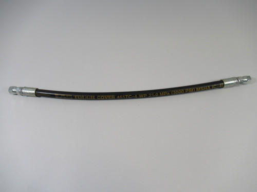 Parker 451TC-4 Hydraulic Hose 18" Length 21.0MPa 3000 psi 1/4" ID USED