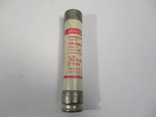 Gould Shawmut TRS-R40 Time Delay Fuse Type D Class R 40Amp USED