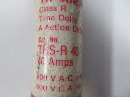 Gould Shawmut TRS-R40 Time Delay Fuse Type D Class R 40Amp USED