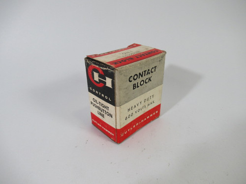 Cutler-Hammer 10250T53 Contact Block 600V 1 N.O Black ! NEW !
