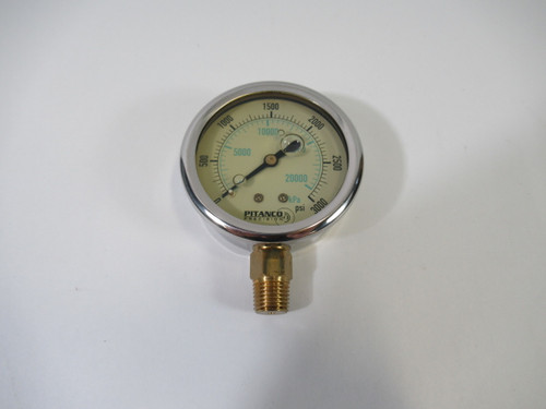 Pitanco 250LFB19 Glycerin Filled Pressure Gauge 0-3000 psi 1/4NPT ! NEW !