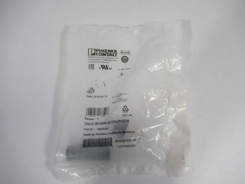 Phoenix Contact SACC-M12MS-4CON-PG7-M 1662528 Circular Connector 4Pos SEALED NWB