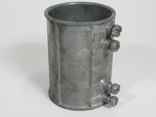 Elliott EMT-2 Zinc EMT Set Screw Coupling 2" Trade 2.5" OD 3.4" L USED