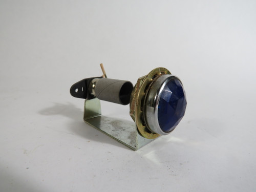 Dialco 75W 125V Indicator Light Blue Lens Missing Bulb USED