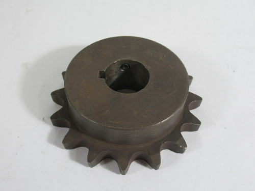 Martin 60B16-1-1/8 Roller Chain Sprocket 1-1/8" Bore 16T 60 Chain 3/4"P USED