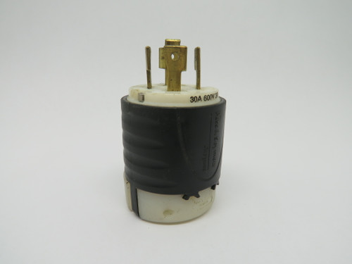 Pass & Seymour L1730P Turnlok Plug 30A 600V 4W 3P No Rubber Cover USED