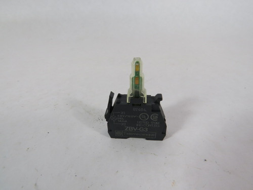 Telemecanique ZBV-G3 Light Module for X4 Push Button 110-120VAC Green LED USED